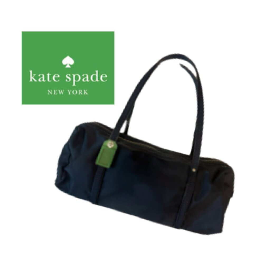 Kate Spade black nylon barrel bag